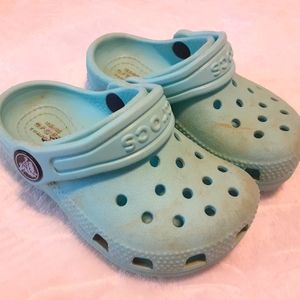 Toddler light blue Crocs